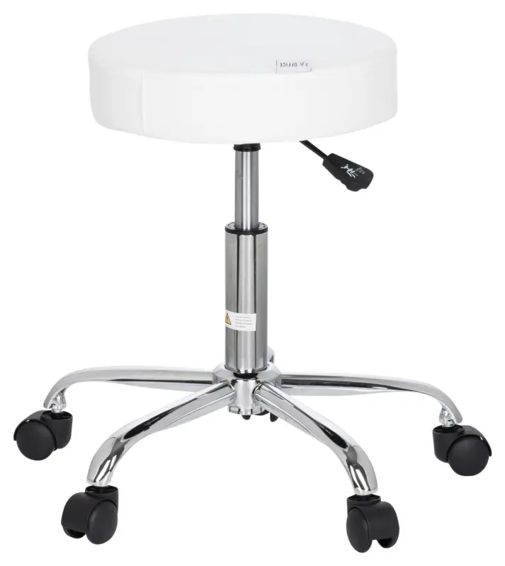 B&uuml;rohocker Operator II Chromfarben/Wei&szlig;