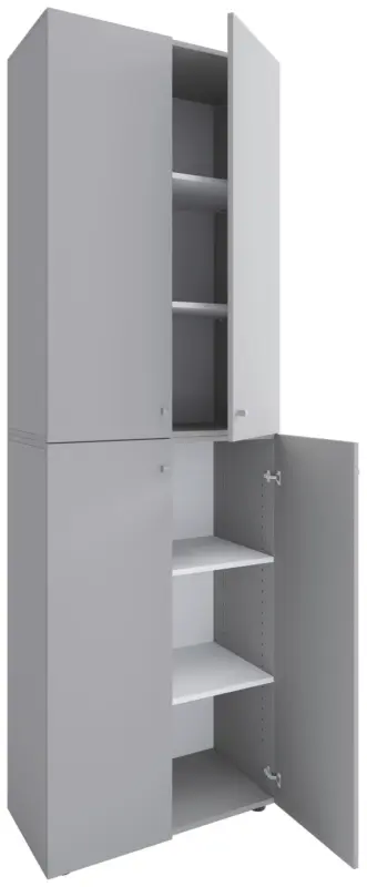 Schuhschrank LONA Grau ca. 70x220x40 cm