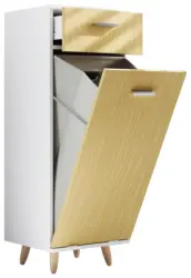 W&auml;scheschrank Landos S ca.40x107x35cm Wei&szlig;/Honigeiche