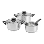 m&ouml;max Dornbirn - Ihr Trendm&ouml;belhaus in Dornbirn Kochtopfset Berta Edelstahlfarben, 5-teilig