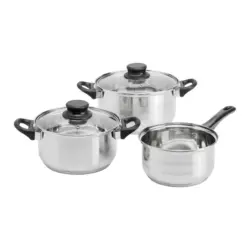 Kochtopfset Berta Edelstahlfarben, 5-teilig