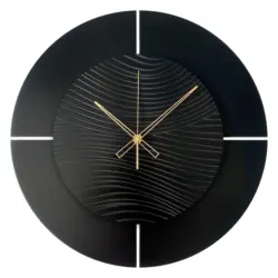 Wanduhr Schwarz/Goldfarben &Oslash; ca. 57cm