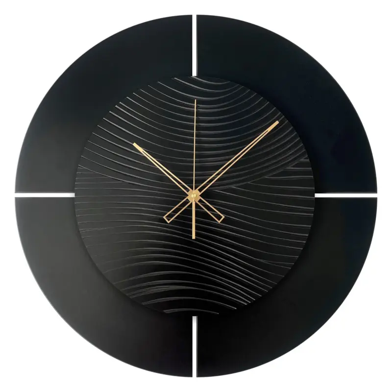 Wanduhr Schwarz/Goldfarben &Oslash; ca. 57cm