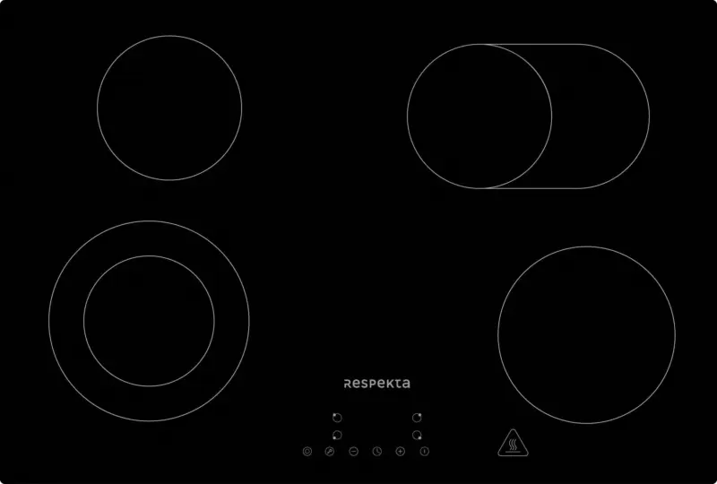 Glaskeramikkochfeld KM7700-28 ca. 77/5/52 cm Schwarz