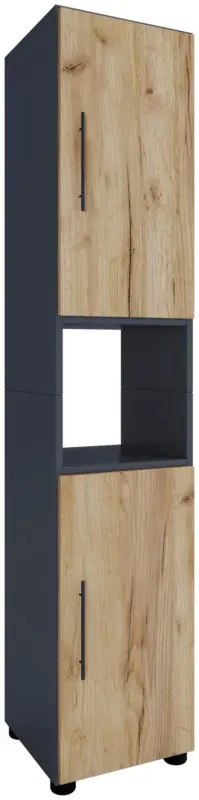 Hochschrank Flandu Honigeiche/Anthrazit