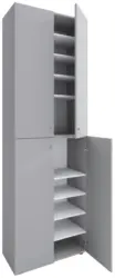 Schuhschrank LONA Grau ca. 70x220x40 cm