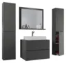 Badezimmer Lendas 5-tlg. ca. 147 cm Anthrazit