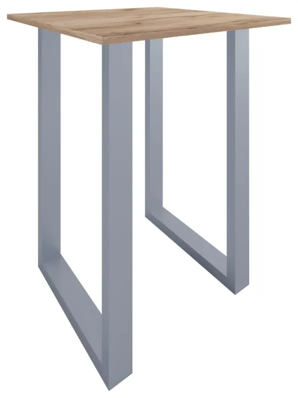 Bartisch XONA Silber/ Honigeiche ca.80x102x80cm