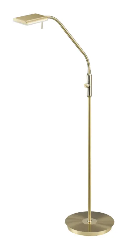 LED-Stehleuchte Bergamo in Messingfarben max. 12 Watt