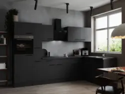 Eckk&uuml;che Oliver m. Ger&auml;ten ca. 310x172cm Grau/Dunkelgrau