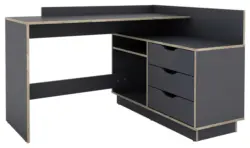 Eckschreibtisch Belfast Anthrazit/Eichefarben