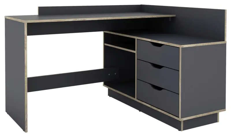 Eckschreibtisch Belfast Anthrazit/Eichefarben