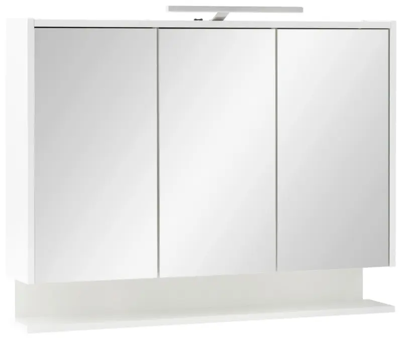 Spiegelschrank Flag Wei&szlig; mit LED 3-t&uuml;rig