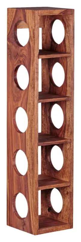 Weinregal Mumbai aus Holz Sheesham massiv ca.15x70x15cm