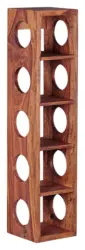 Weinregal Mumbai aus Holz Sheesham massiv ca.15x70x15cm