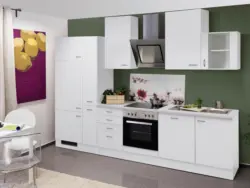 K&uuml;chenblock Wito mit Ger&auml;ten ca. 310 cm Wei&szlig;