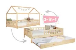 Ausziehbett Holz Duo ca. 100x200 Kiefer