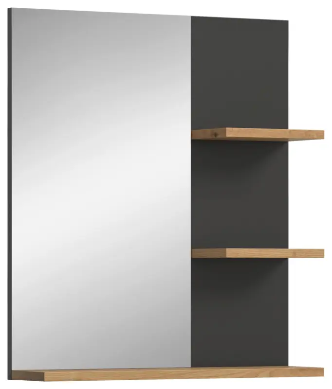 Spiegel Canu ca. 63x73x16 cm Eiche/Grau