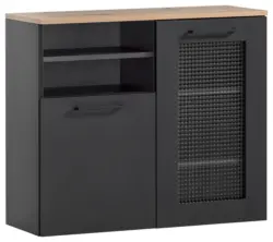 Unterschrank Malte Schwarz/Eiche Artisan