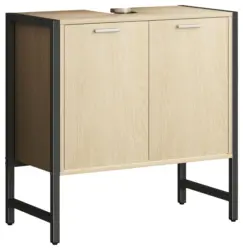 Waschbeckenunterschrank Edino ca. 60x60 cm Eiche/Schwarz