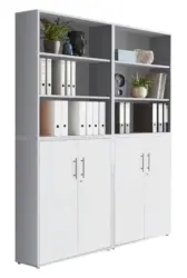 Aktenschrank Office Edition Sw Set 11 Grau/Wei&szlig;