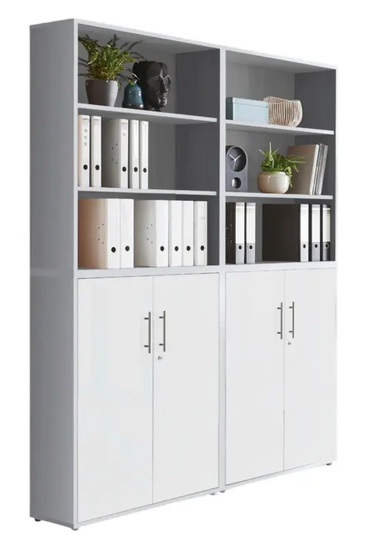 Aktenschrank Office Edition Sw Set 11 Grau/Wei&szlig;