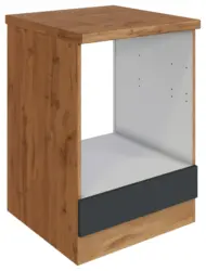 Herdumbauschrank Florenz ca. 60 cm Grau mit Arbeitsplatte