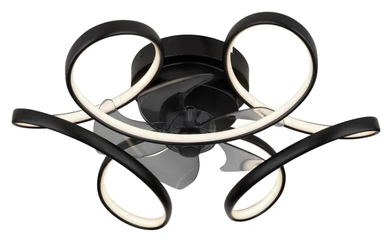 Deckenventilator Loris Opal/Schwarz max. 13 Watt