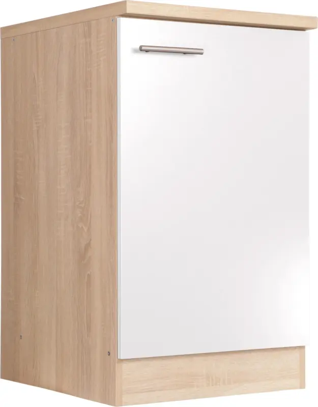 Sp&uuml;lenunterschrank MERLE Wei&szlig;/Eichefarben