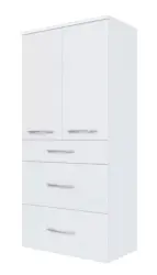 Midischrank Florida in Wei&szlig; Hochglanz