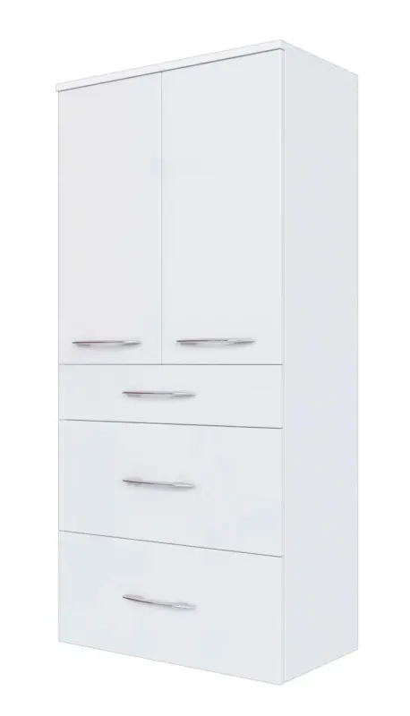 Midischrank Florida in Wei&szlig; Hochglanz