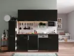 m&ouml;max Dornbirn - Ihr Trendm&ouml;belhaus in Dornbirn K&uuml;chenblock Oliver mit Ger&auml;ten ca. 225 cm Schwarz