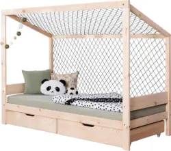 Stauraumbett Holz Fu&szlig;ball ca. 97x213 cm Kiefer