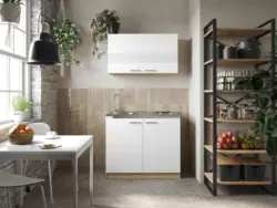 Minik&uuml;chen Merle B: ca. 100cm Wei&szlig;/Eiche