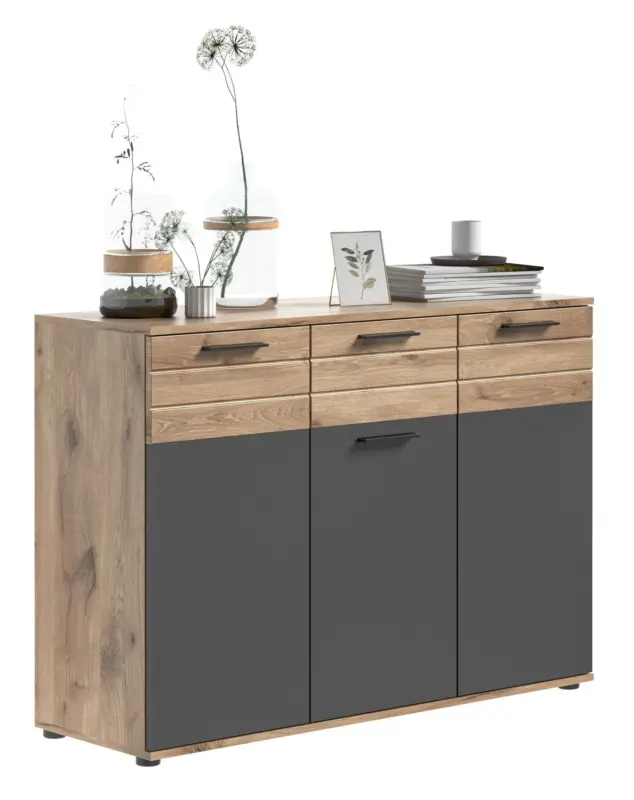 Kommode Mason ca. 120x87 cm Eiche/Grau