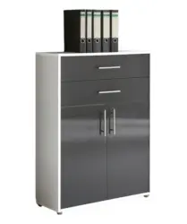 Aktenschrank Office Edition Wei&szlig;/Anthrazit