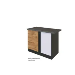 Held Eckunterschrank ca. 110 cm Eiche/Anthrazit