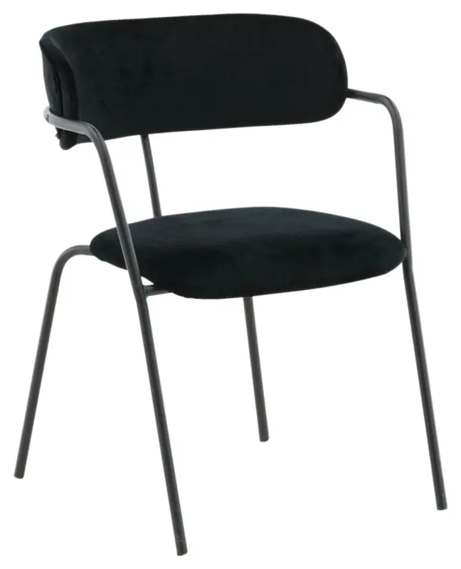 Stuhl-Set Arrow 2er-Set ca. 58x79 cm Samt Schwarz