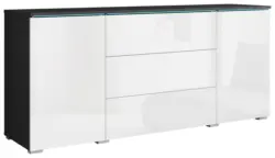 Sideboard Vera mit LED ca. 150 cm Anthrazit/Wei&szlig;