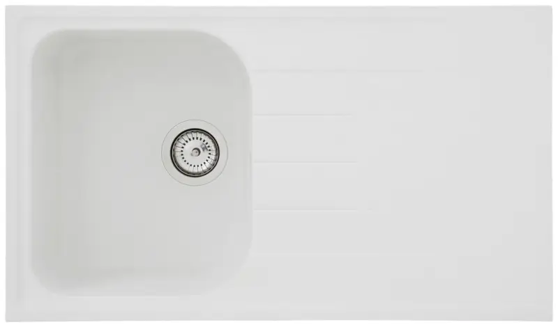 Granitsp&uuml;le Orlando ca. 86x20,9x50 cm Wei&szlig;