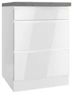 m&ouml;max Dornbirn - Ihr Trendm&ouml;belhaus in Dornbirn K&uuml;chenunterschrank Monza ca. 60x86 cm Wei&szlig;/Grau 3 Laden