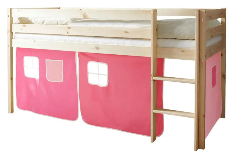 Spielbett Holz Malte ca. 90x200 cm Rosa