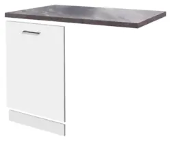 Geschirrsp&uuml;lerfront Lucca Wei&szlig;/Graubraun