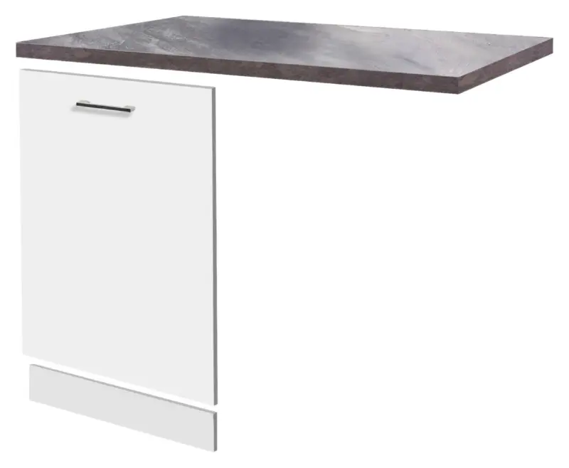 Geschirrsp&uuml;lerfront Lucca Wei&szlig;/Graubraun