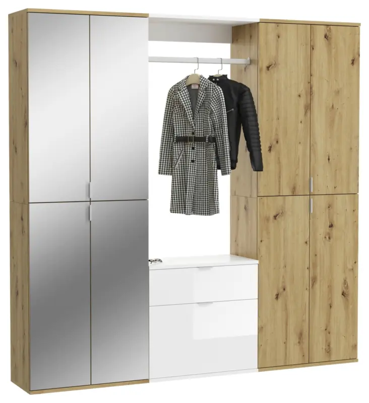 Garderobe Projekt X ca. 183x193 cm Eiche/Wei&szlig;