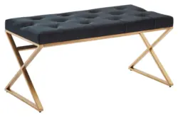 Sitzbank Wohnling ca.90x46x44 cm Textil Schwarz