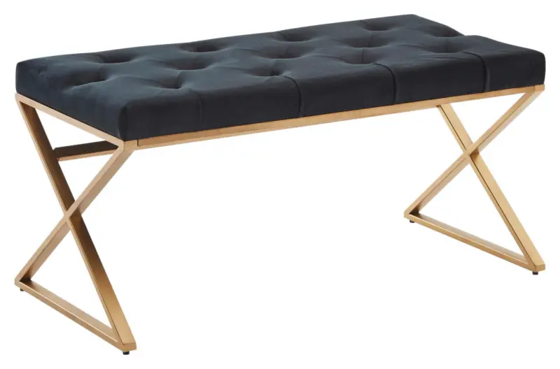 Sitzbank Wohnling ca.90x46x44 cm Textil Schwarz