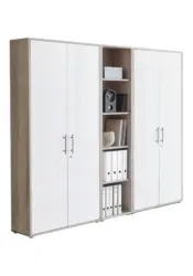 Aktenschrank Office Edition Sw Set 10 Wei&szlig;/Sonoma Eiche
