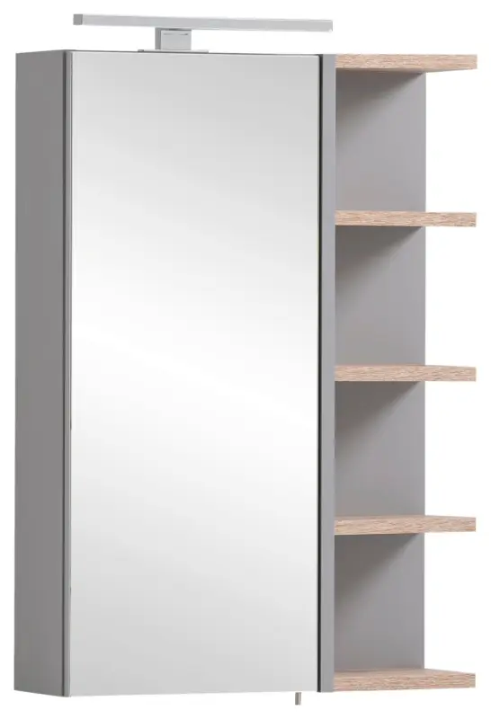 Spiegelschrank Balto Grau 1-t&uuml;rig mit LED