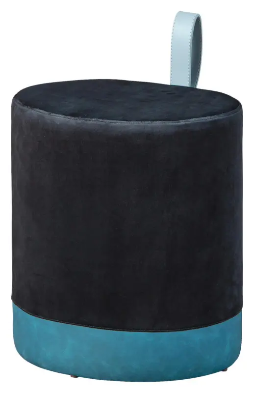 Hocker Osane ca. 38x43 cm Blau/Schwarz